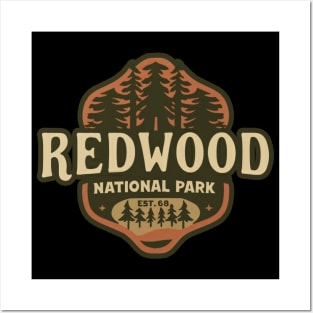 Redwood National Park Travel Sticker Posters and Art